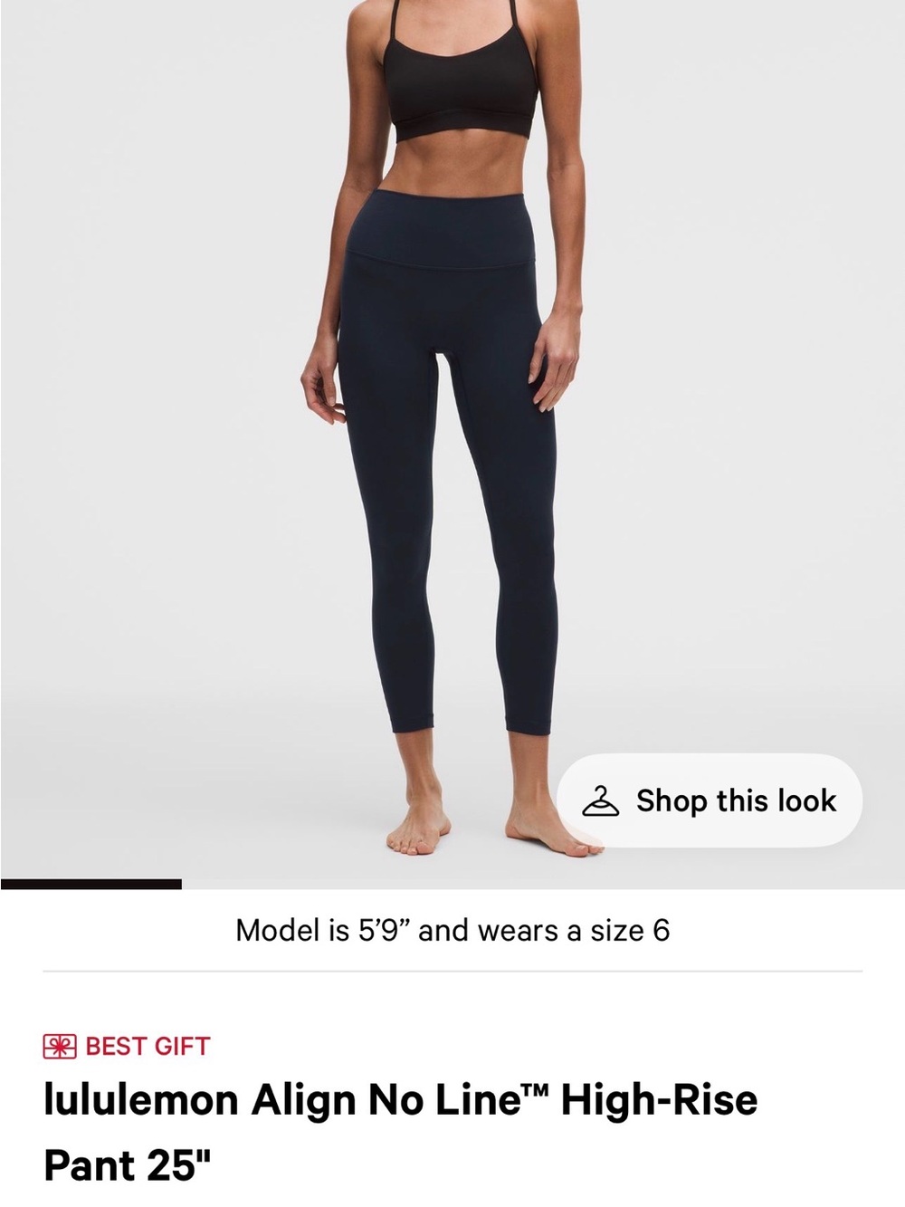 lululemon athletica Align No Line High-Rise 25" Leggings - Navy